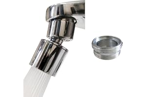 BOARNE Kitchen Sink Faucet Attachment,bathroom faucet nozzle aerator,faucet extender, 360 degree swivel dual flow sprayer for sink tap head...