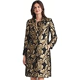 Kasper womens Jacquard One Button Topper Jacket