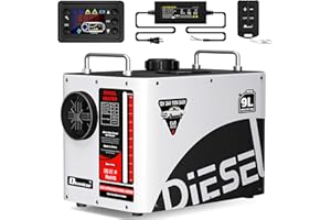 Dkenicor 8KW Diesel Heater, 9L Tank 12V/24V/110V/240V All in One Diesel Air Heater with LCD Switch, Remote Control, for Truck, RV, Home, Car, Campers, Boat, White