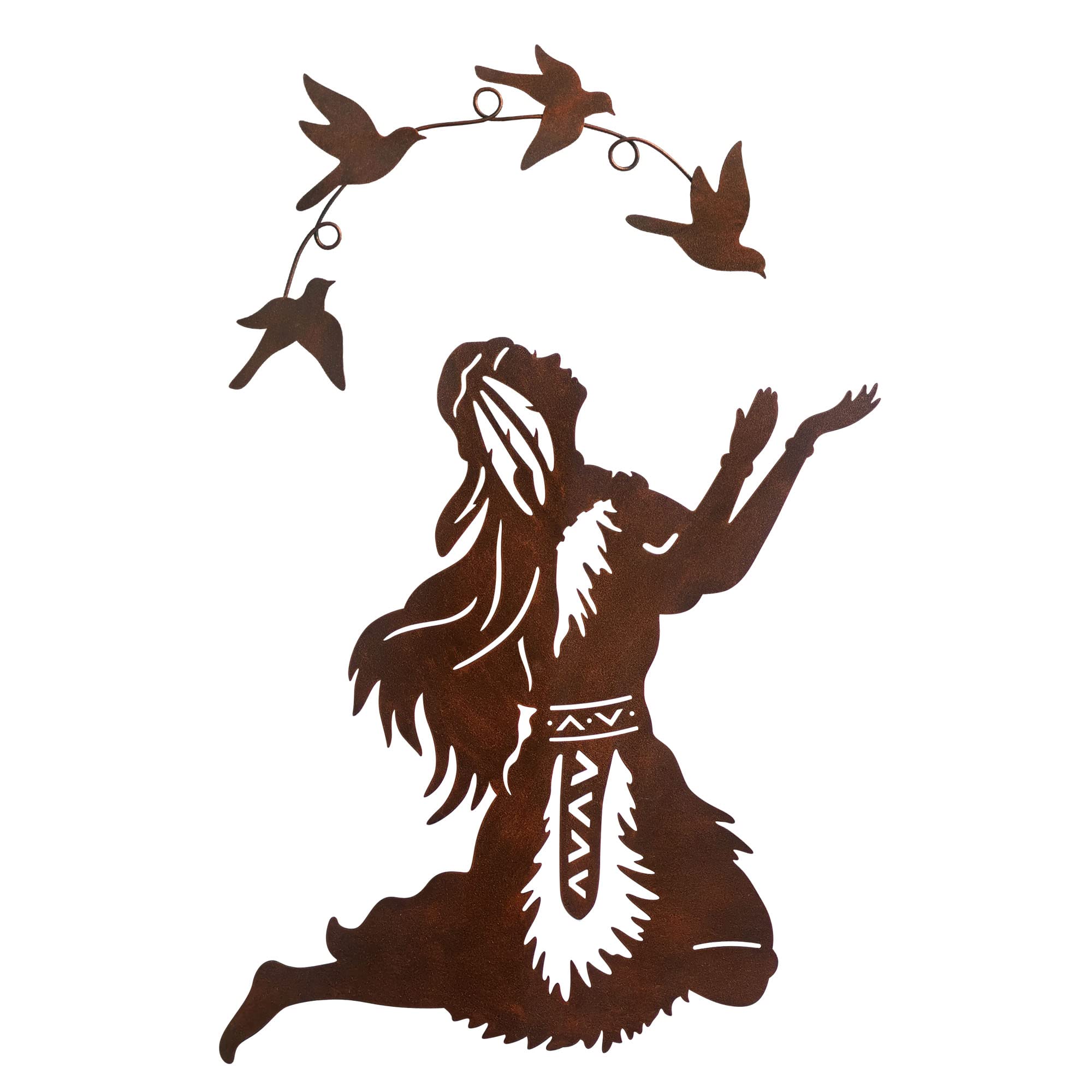 Photo 1 of Limygus Native American Southwest Metal Wall Art Elf Woman West Indian Style Set of 2