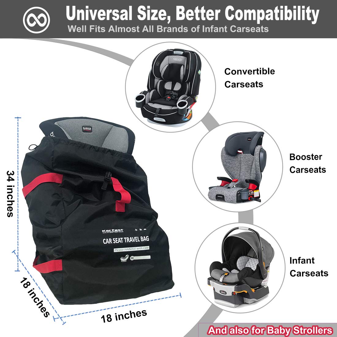 travel bags for strollers and car seats