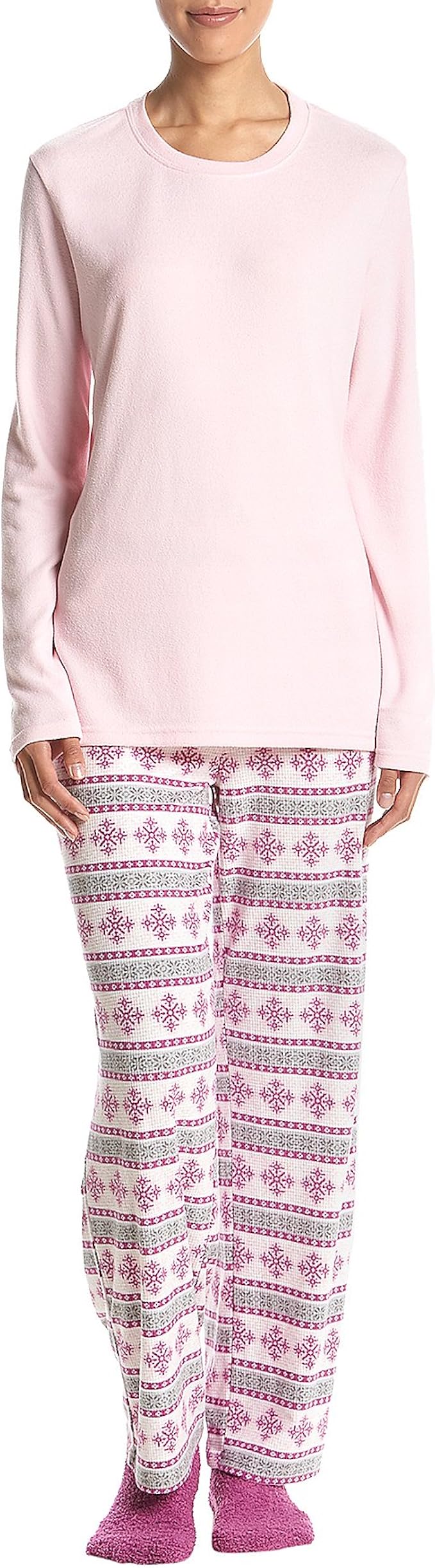 Intimate Essentials Pajama Set with Socks at Amazon Women’s Clothing store