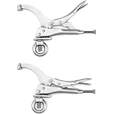 QWORK 9inch Drill Press Locking Clamp, 2 Pack, Fix Clamp, Strong Gripping Clip