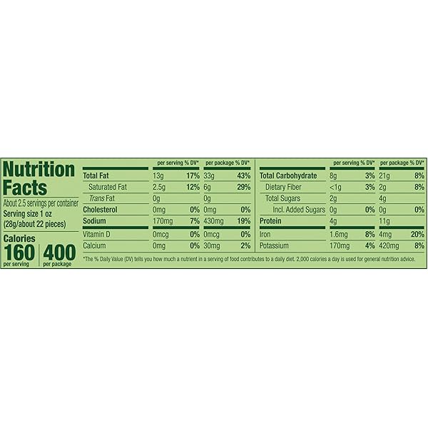 EMERALD NUTS SALT AND PEPPER SEASONED CASHEWS 8 CT (1-PACK) | 2.5 OZ