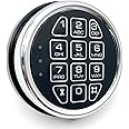 YOSEC Fireproof Gun Safe Lock Replacement with Chrome Finish, Electronic Digital keypad Lock for DIY Safe Box and Vault Doors