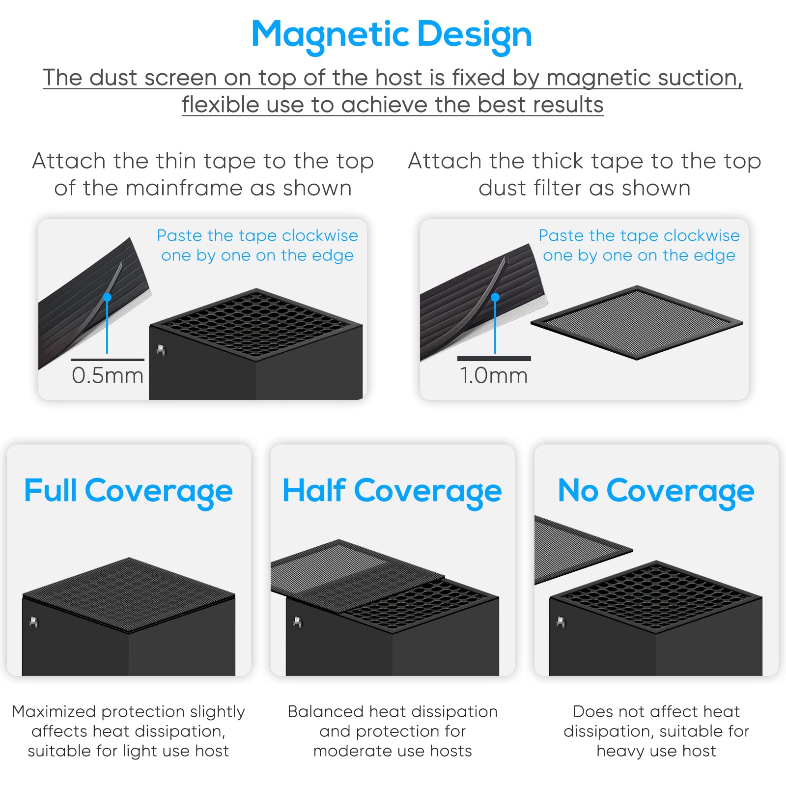 Vertical Stand for Xbox Series X with Cooling Fan& RGB LED Lights and Dust Filter for Xbox Series X