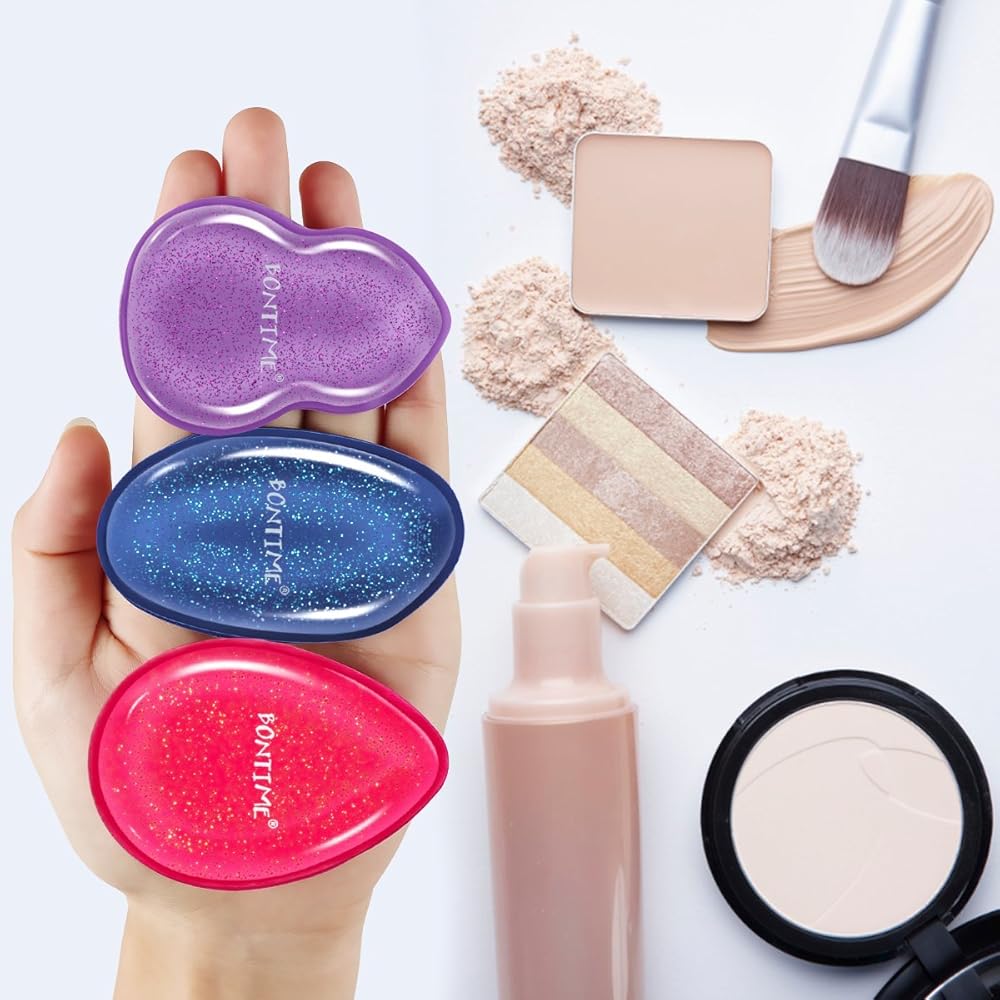 Silicone Makeup Sponge Washable 2in1 Makeup Blender (Set of 3