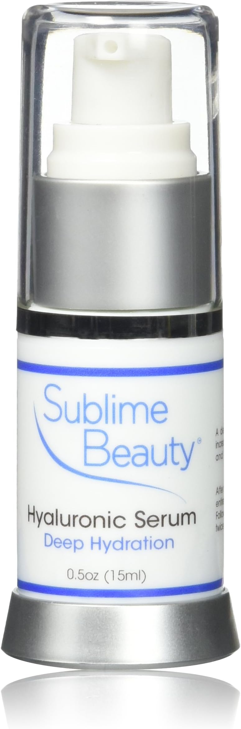 Sublime Beauty Hyaluronic Moisturizing Serum also Includes Beta-Carotene and Aloe for Dewy Skin, Plumps Skin, 0.5 oz.