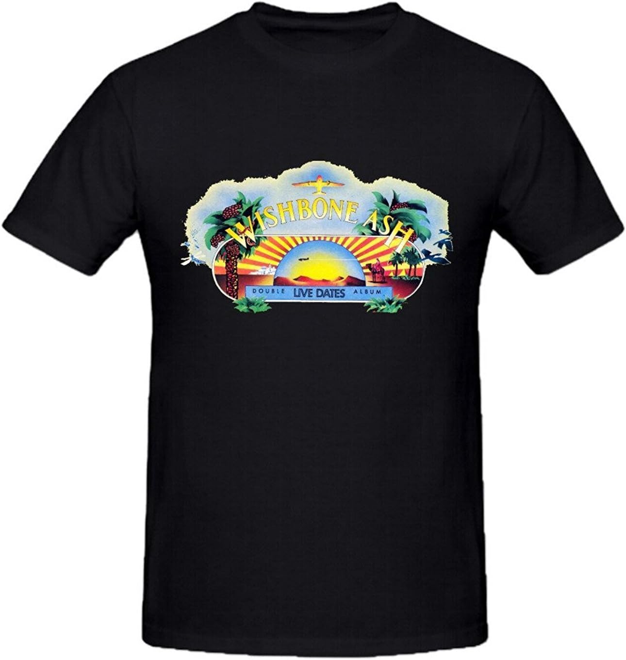 Deloresa Men's Wishbone Ash Live Dates Funny Sayings Short Sleeve T-Shirt Shirt