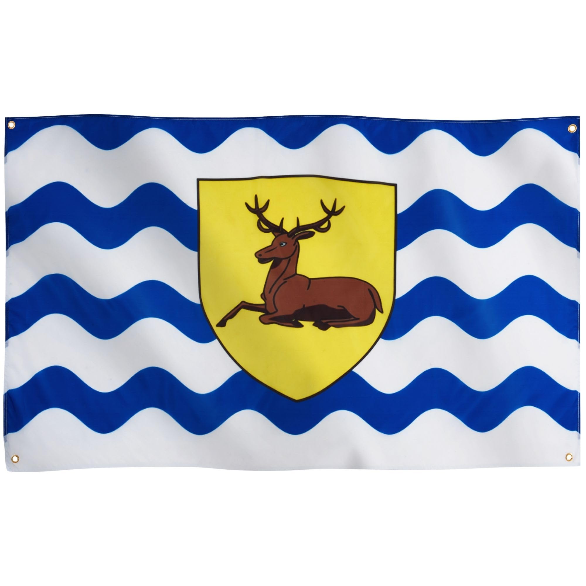 Runesol Hertfordshire Flag, 91x152cm, 3ft x 5ft, 4 Grommets, Eyelet In Every Corner, British Regional Flag, Premium Flags, Inside, Outside, Banner, Vivid Colours — image 1