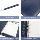 GraduatePro A5 Clipboard Folder with 120 Note Paper 6-Ring Binder Blue view 4