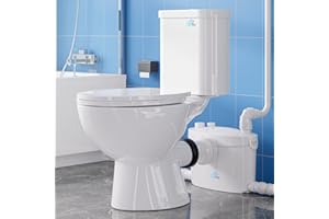 Simple Project 600w Macerating Toilet System, Silent & Powerful Upflush Toilet for Basement, Upflow Toilet Included Macerator