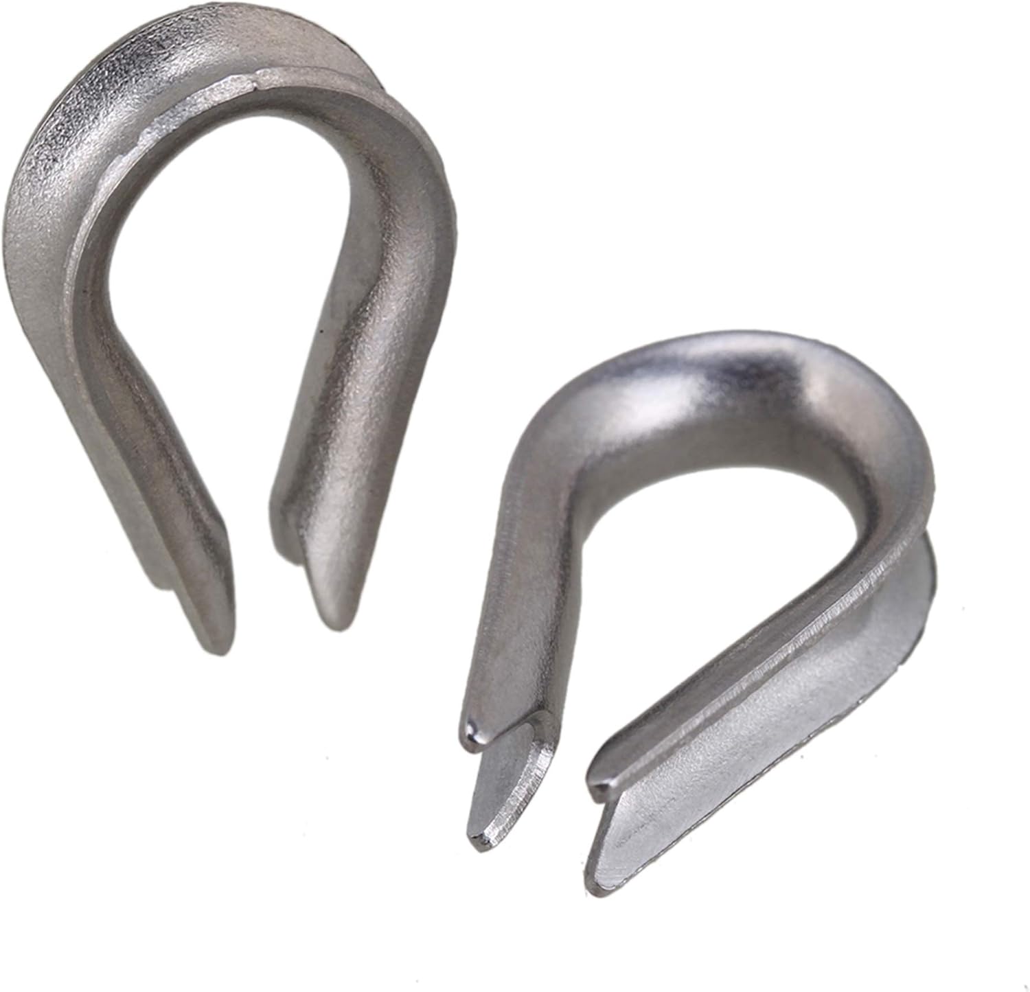 Yibuy 20PCS 304 Stainless Steel Wire Rope Thimbles M2 Wire Rope Cable Thimble for 2mm Wire - Image 3