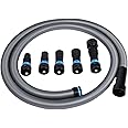 Cen-Tec Systems 94698 Quick Click 10 Ft. Hose for Home and Shop Vacuums with Expanded Multi-Brand Power Tool Adapter Set for