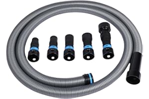 Cen-Tec Systems 94698 Quick Click 10 Ft. Hose for Home and Shop Vacuums with Expanded Multi-Brand Power Tool Adapter Set for Dust Collection