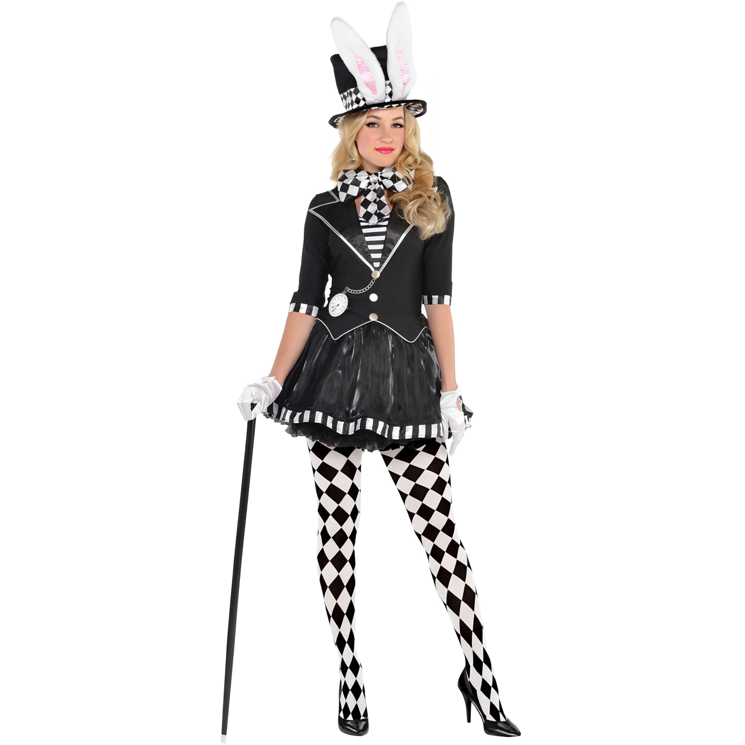 (PKT) (Fix 32/32) (847836) Adult Ladies New Dark Mad Hatter Costume (Medium)