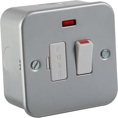 Knightsbridge M6300N Metal Clad 13A Switched Fused Spur Unit with Neon 230 V