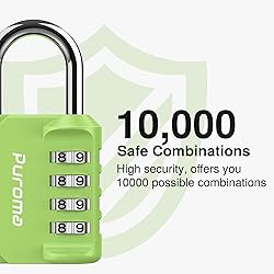 Puroma 2 Pack Combination Lock for Locker 4 Digit