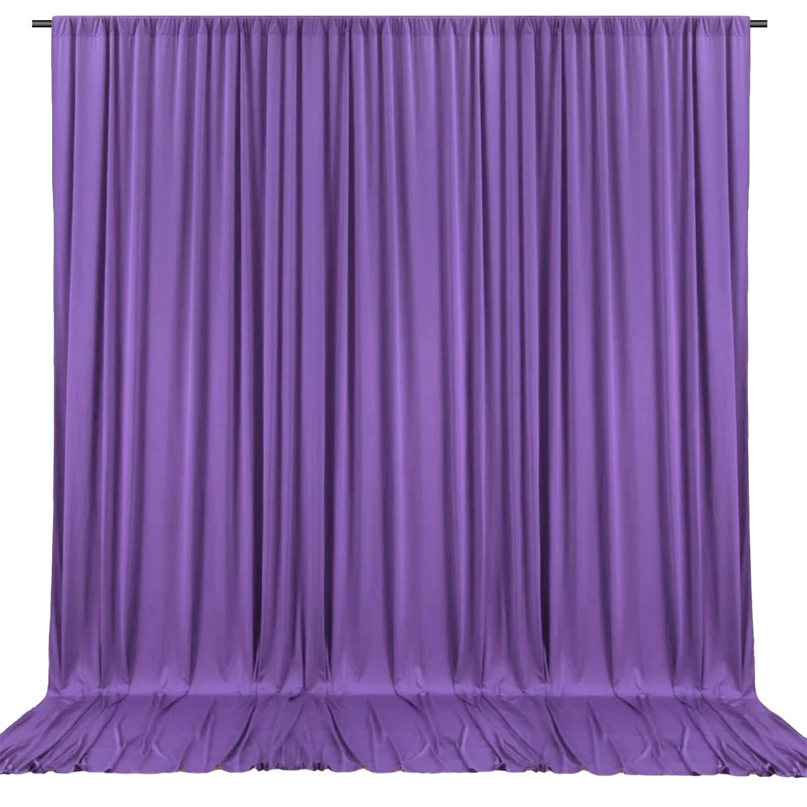 Photo 1 of 10 x 7 Feet Purple Backdrop Curtain for Partie, Background Curtains for Photoshoot, Birthday, Wedding, Halloween, Thanksgiving, Christmas Day, New Year Party Decorations 5Ft x 7Ft, 2 Panels