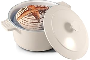 Gotham Steel 5 Qt Dutch Oven Pot with Lid, Nonstick Ceramic Dutch Oven Stock Pot, 10 in 1 Cooking Pot & Dutch Oven for Bread 