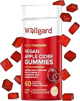 Wellgard Apple Cider Vinegar Gummies 1000mg Veg/Non-GMO 60ct Vitamin C
