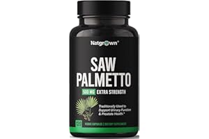 Natgrown Saw Palmetto Prostate Supplement for Men - DHT Blocker for Hair Growth and Decrease Frequent Urination - Vegan Capsules (120 Ct)