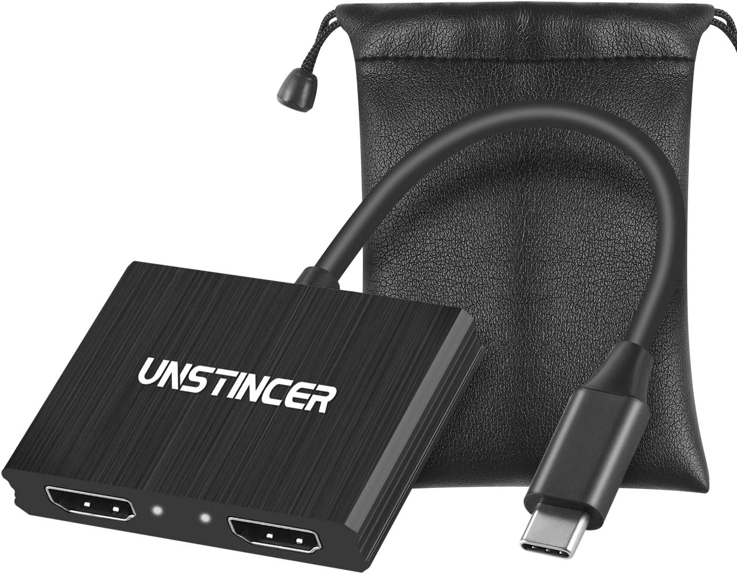 USB C to Dual HDMI Adapter ,Type C/Thunderbolt 3 to HDMI Converter 4K@30Hz ,USB C Dual Monitor Adapter for MacBook Pro 2020/2019,MacBook Air 2020/2019,Ipad Pro 2020,Dell XPS,Surface Book 2,etc.