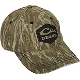 Drake Waterfowl Camo Cotton Twill Hex Patch Cap - Hunting Low Profile Unstructured Front Panels Cap, One Size Fits Most