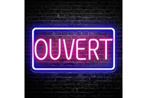 Signe Ouvert Pour les entreprises, Led Open Signs for Business with Adapter. Light up Open Signs, Open Closed Signs. Bright O