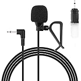 Car Microphone 3.5mm, Car Radio Mic for Pioneer, Kenwood Vehicle Head Unit | Enabled Stereo Audio GPS DVD Mic - External Hands Free Assembly Mike for Boss, JVC, Sony, Jensen and Alpine