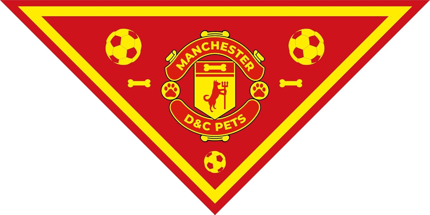 D&C Pet Couture Large Manchester United FC Premier League Football Club
