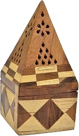 Puckator Temple Incense Cone Burner - Jointed Wood 16cm x 7cm view 4