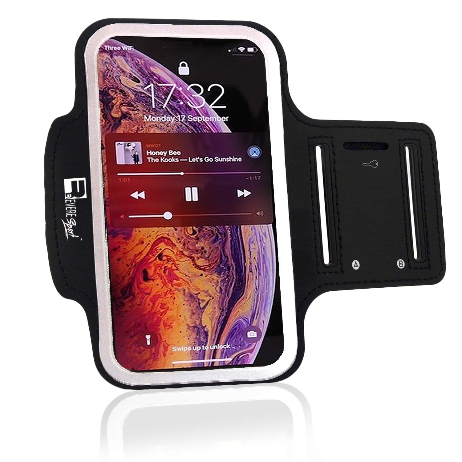 RevereSport iPhone Pro 17/16/15/14/13/12/11 Running Armband. Premium Sports Arm Phone Case Holder for Runners, Exercise & Gym Workouts (6.2)