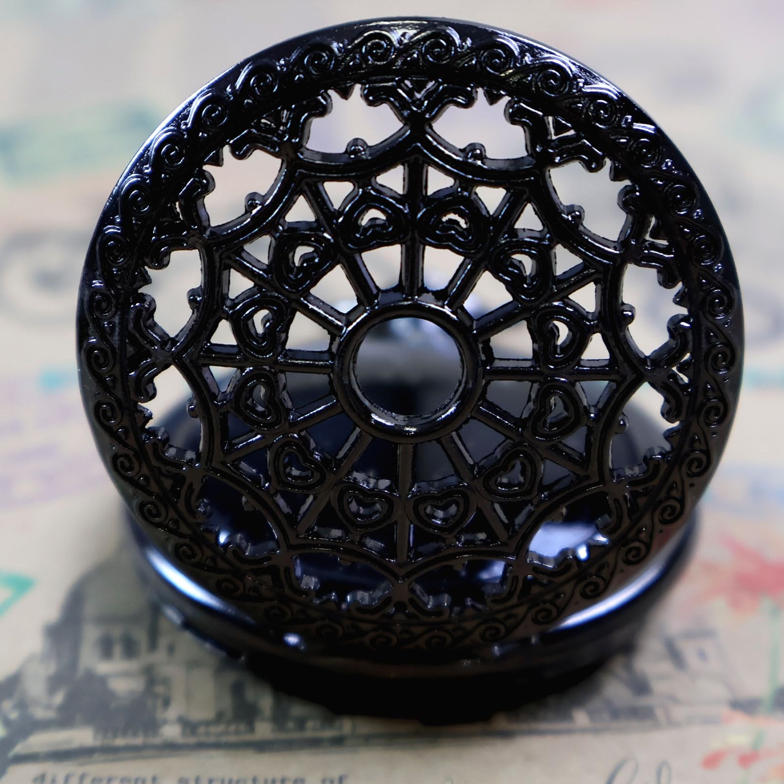 JIEXUAN Black Obsidian Scrying Mirror, Obsidian Feng Shui Mirror, Witches Mirror Presents, Witchcraft kit Divination Tools (Pocket Watch-D)