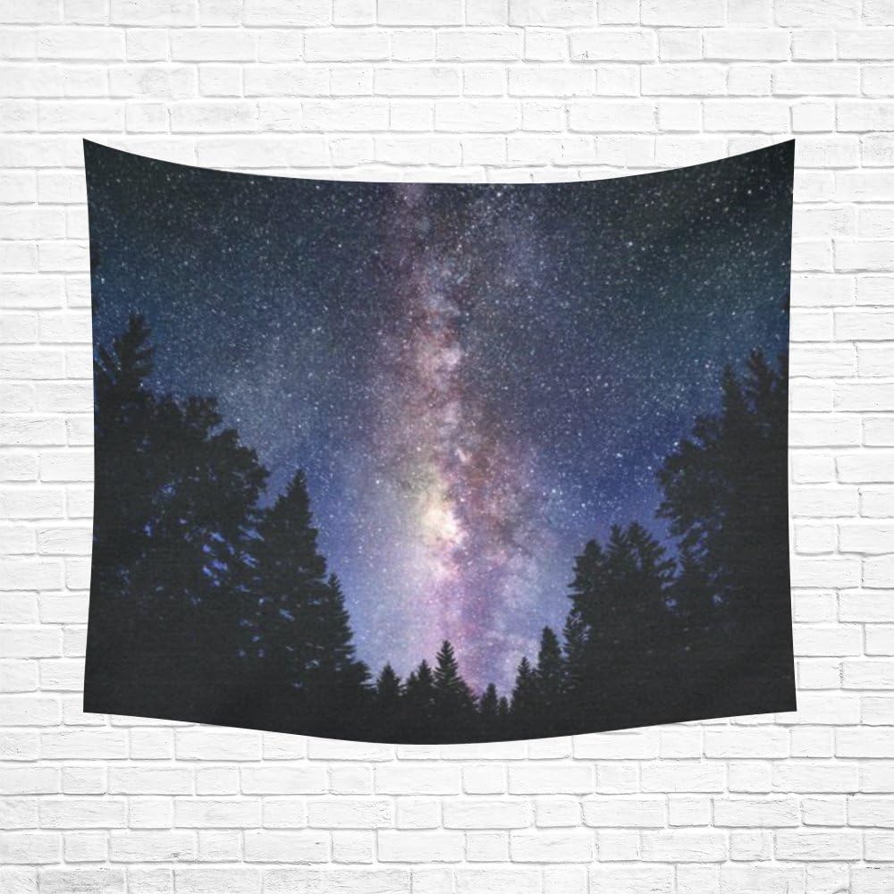 Custom Home Decor Wall Art Beautiful starry night sky Cotton Linen Hanging Wall Tapestry 60"x 51"