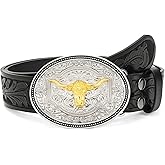 BELTROAD Western Leather Buckle Belt for Men Women Cowboy Cowgirl Country Leather Belts for Jeans Western Belts Men Christmas