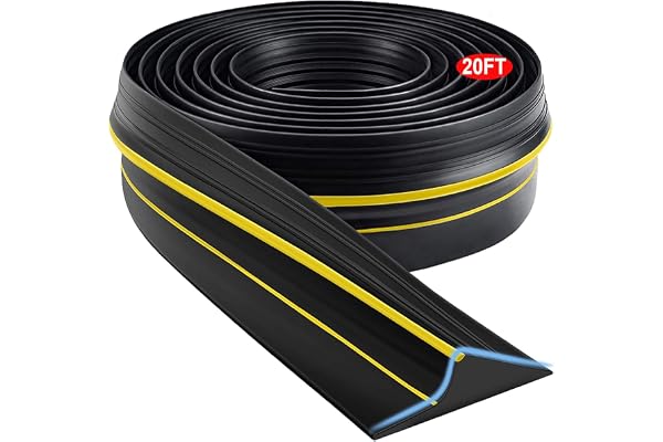 Jin&Bao Universal Garage Door Threshold Seal Strip, Bottom Weather Stripping Replacement Rubber Waterproof 20 FT Length