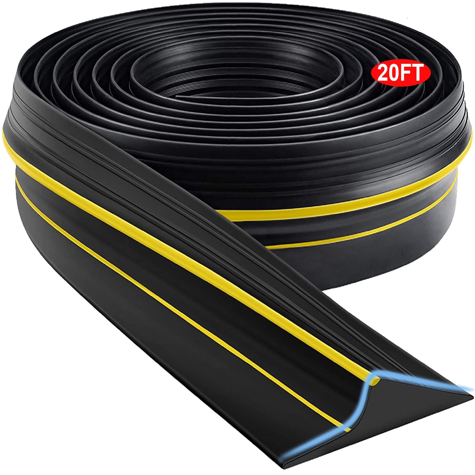 Photo 1 of Jin&Bao Universal Garage Door Threshold Seal Strip, Bottom Weather Stripping Replacement Rubber Waterproof 20 FT Length