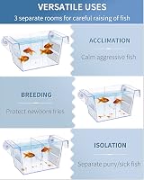 Uniclife Aquarium Breeding Box Acrylic Hatchery Incubator Medium with Suction view 4