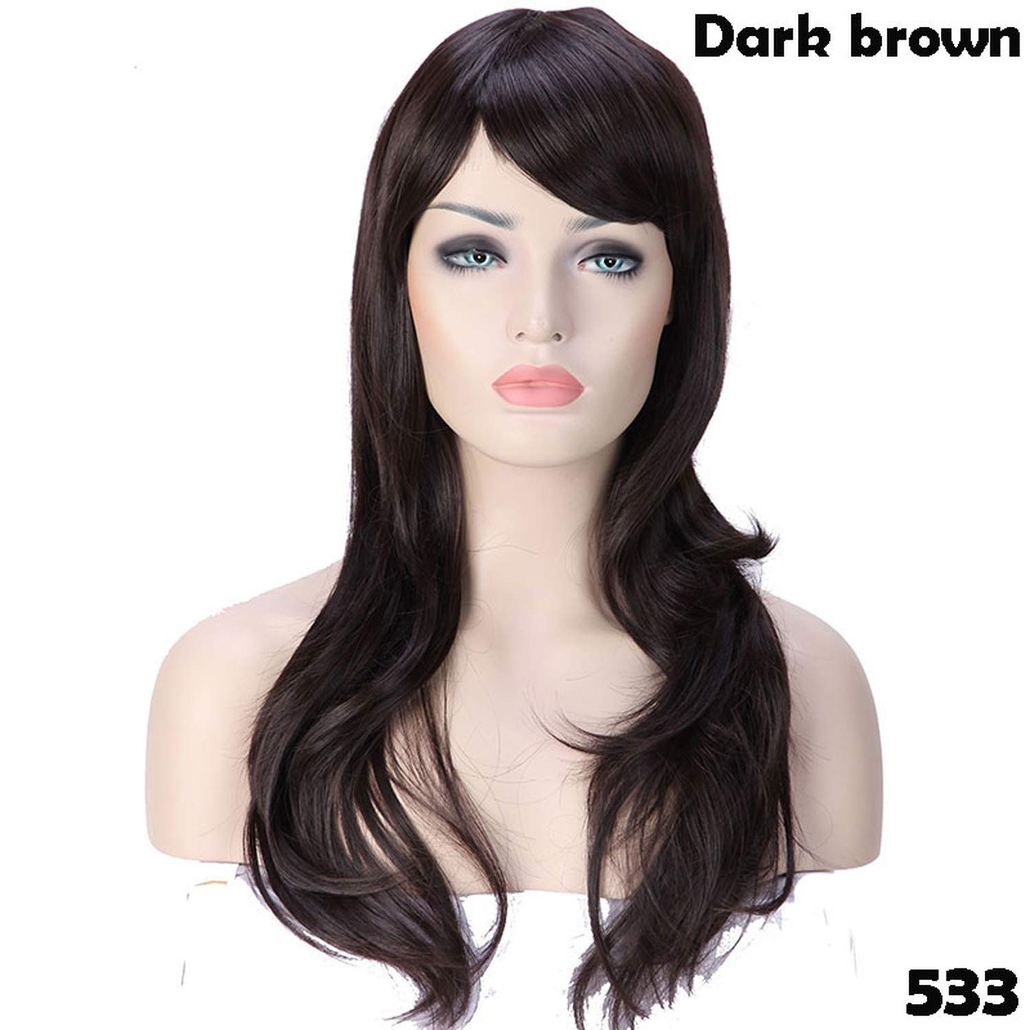 Amazon Com 56cm Loose Wave Cosplay Wig Blonde Blue Red Pink