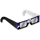 Rainbow Symphony Eclipse Glasses - ISO and CE Certified Safe Solar Eclipse Shades - Viewers and Filters - 5 Pack, Blue-black