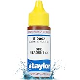 Taylor R-0002-A Reagent #2 Chlorine/Bromine DPD .75 ounce | Dropper Refill Tests Chlorine and Bromine Sanitizer Levels in Pools &amp; Spas, Replace Annually