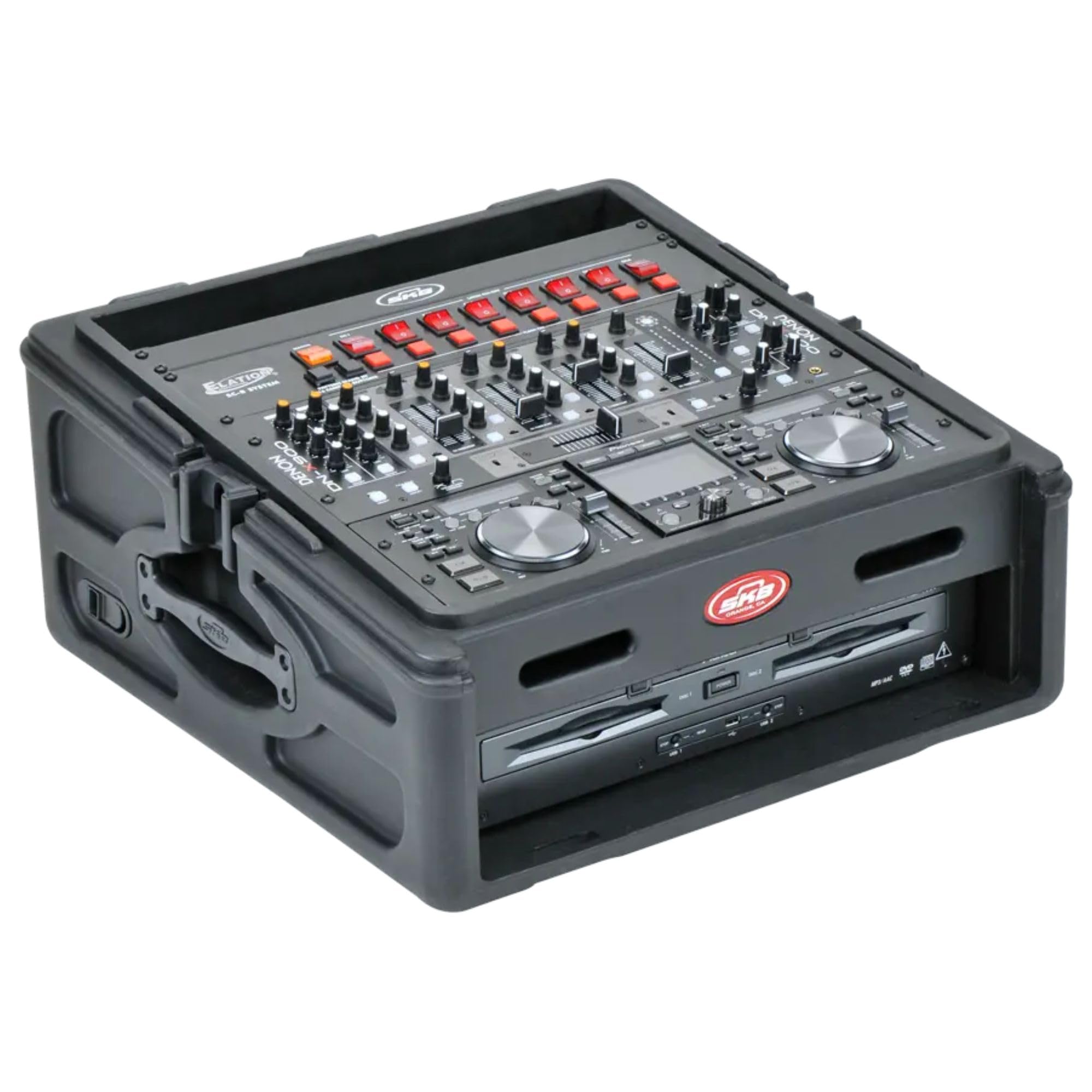 SKB 1SKB-R102 10x2 Roto Rack Console with Steel Rails, Hard Top, Access Doors