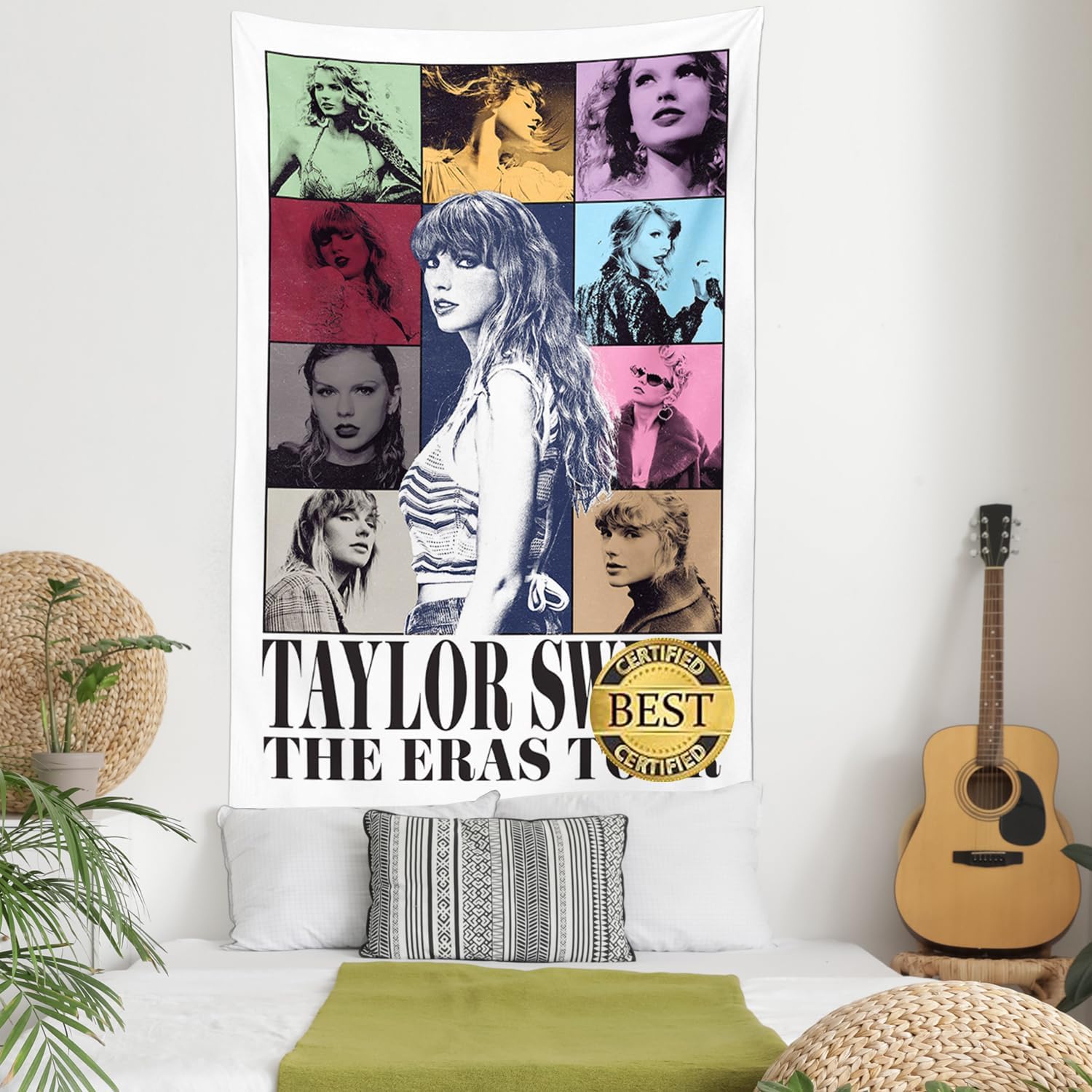 Tapestries - Yuiqear Taylor Tapestry Vertical Singer Musician Flag Poster Swift Music Album Tapestries Wall Hanging for Bedroom Home Party Decor 35.4