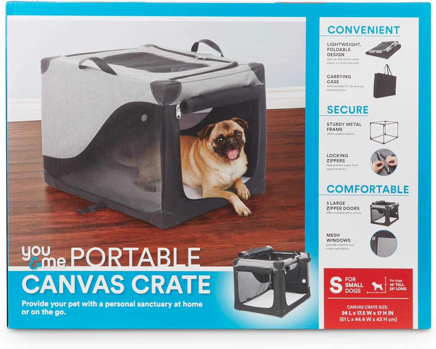 you and me portable canvas crate