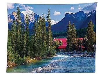 Amazon Com Vipsung Lake House Decor Tablecloth Pipestone River