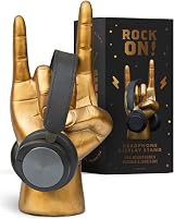 Luckies Gold Rock Hand Headphone Stand | Headset Holder | Mens Desk Accessory