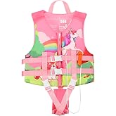 Neoprene Toddler Swim Vest for Children, Kids Swim Jacket Toddler Floaties | Swimming Aid for 1-9 Years Old Boys and Girls, Epe Foam and Neoprene Shell, Adjustable Straps and Crotch Strap