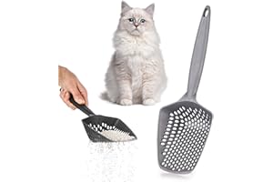 EYNEL Set of 1 Cat Litter Scoop with Small Holes, Deep Sifting Shovel for Fine Litter, Reptile Terrarium Sand & Rabbit Pooper