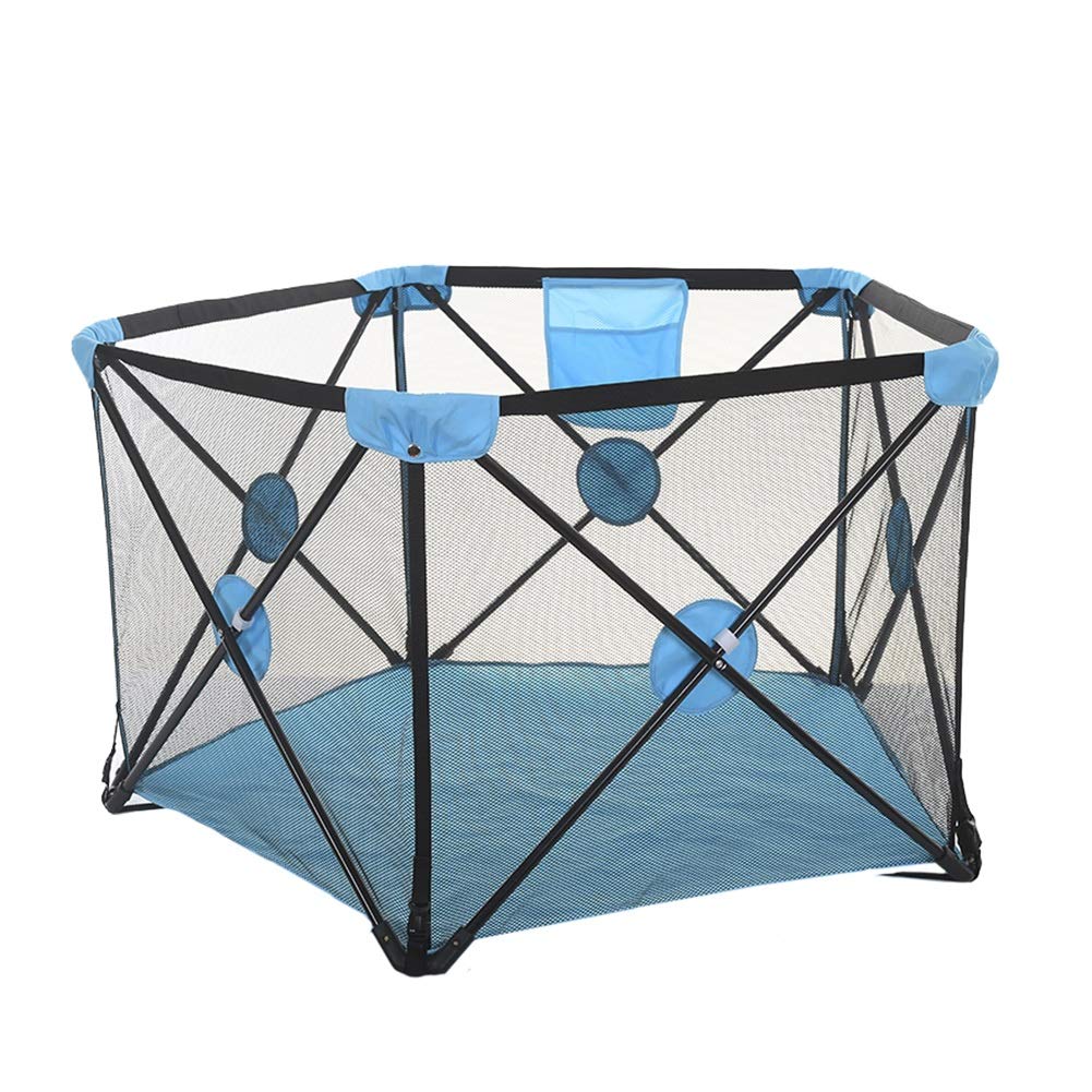 折りたたみ式の子供のゲームのフェンスの赤ちゃんのプレイペン5パネルポータブルプレイヤード家庭玩具0ボール 青 ベビーサークル 青 色 B07h8g2t3p ベビーサークルプレイヤード 最安